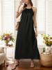 Women's Sleeveless Halter Tank Dress - Summer Style, Solid Color