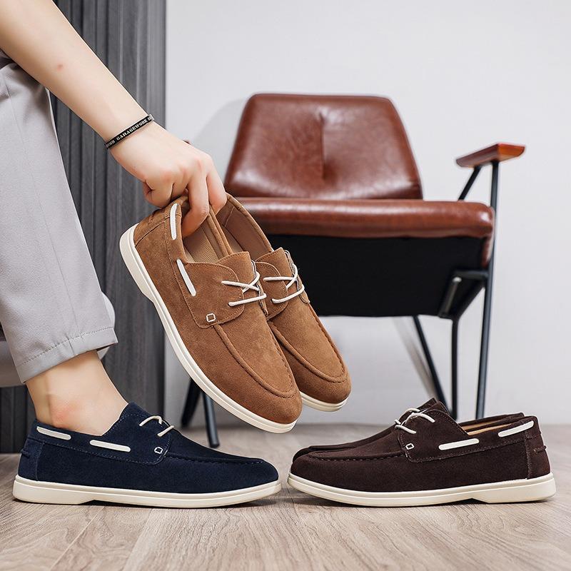 Large size men's shoes new British front lace-up casual and lightweight single shoes sailing shoes men