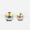 50 Pcs Electroplated Colorful Diamond Spacer Beads for DIY Jewelry, Iron Material