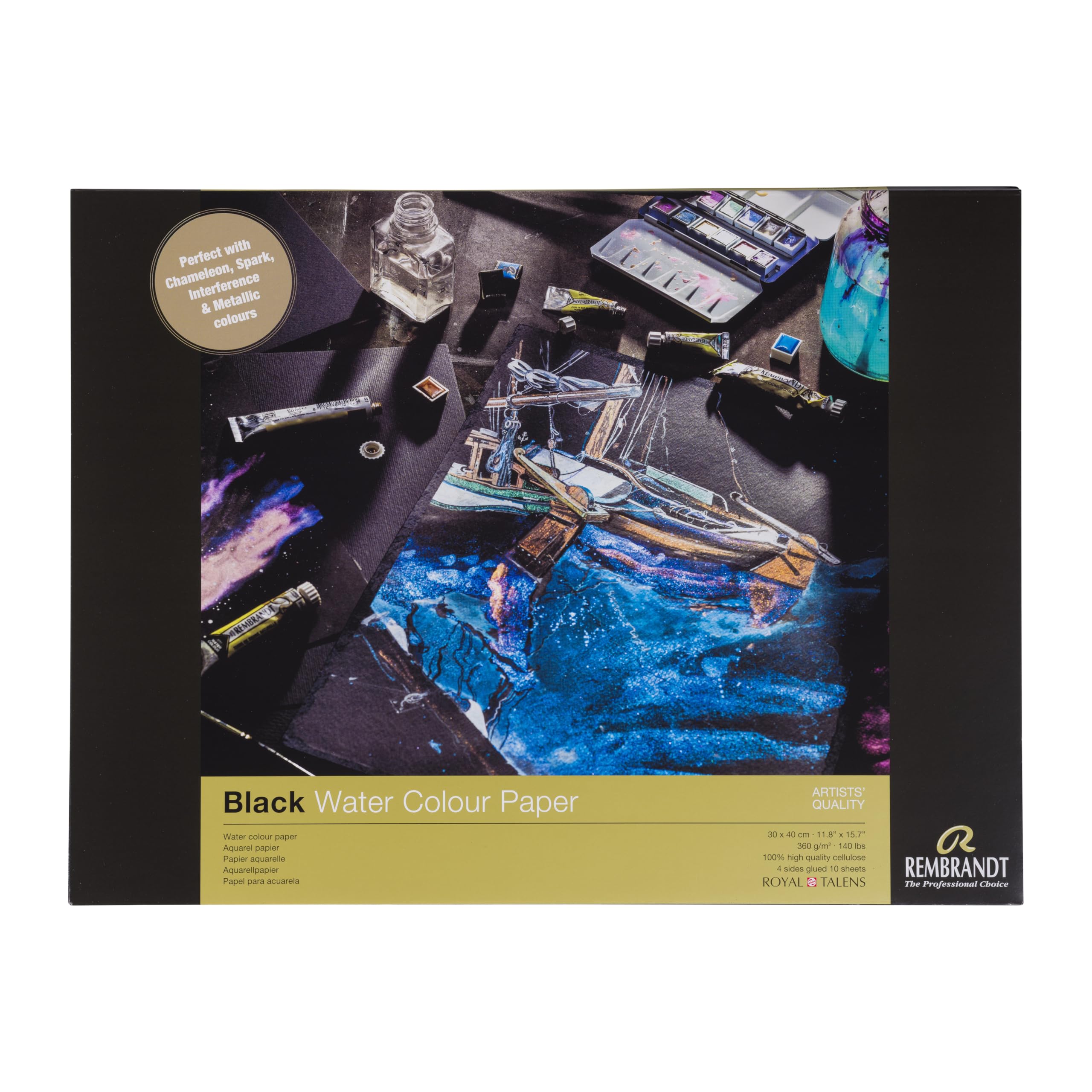 

Talens Rembrandt Black Watercolor Paper Block 30x40cm T9307-0001