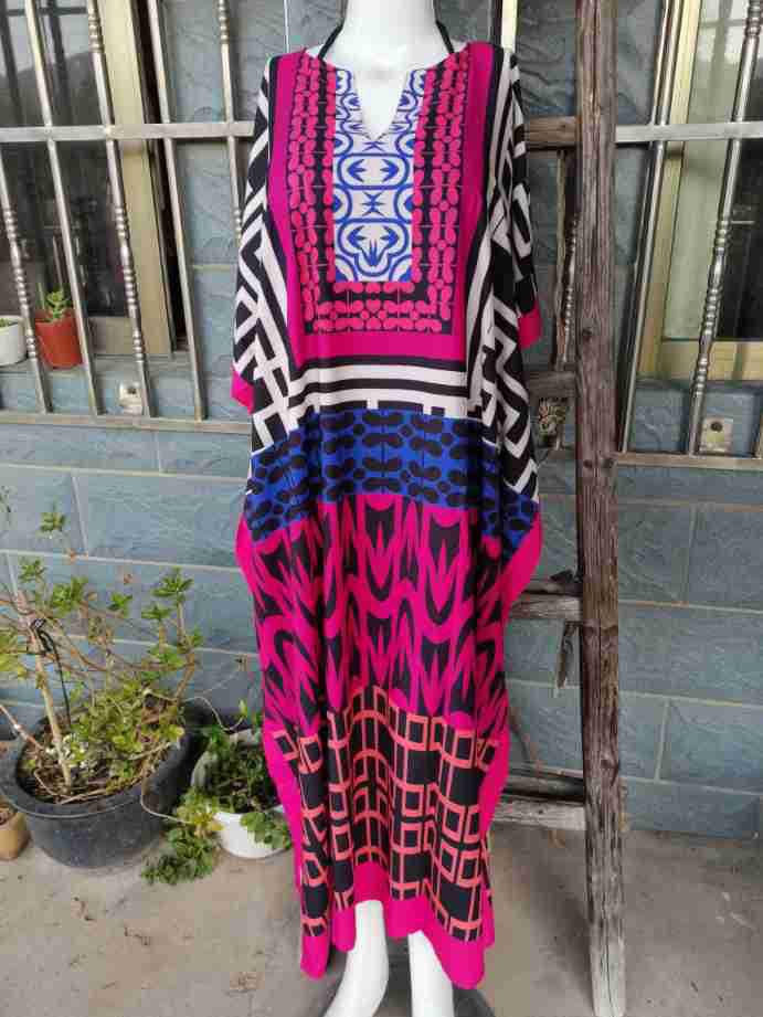 Holiday Casual Beach Bikini Cover-up Robe - Polyester Fabric, 8 Colors (8709)