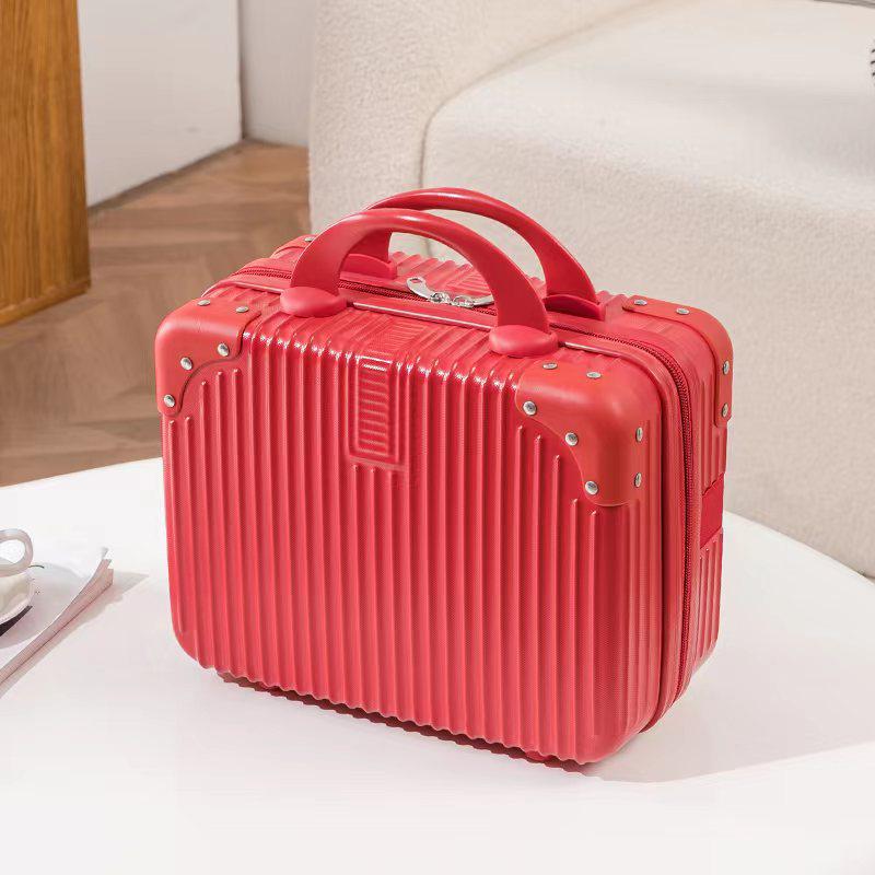 14" Retro Makeup Case - Mini Suitcase Handbag Storage Bag for Travel
