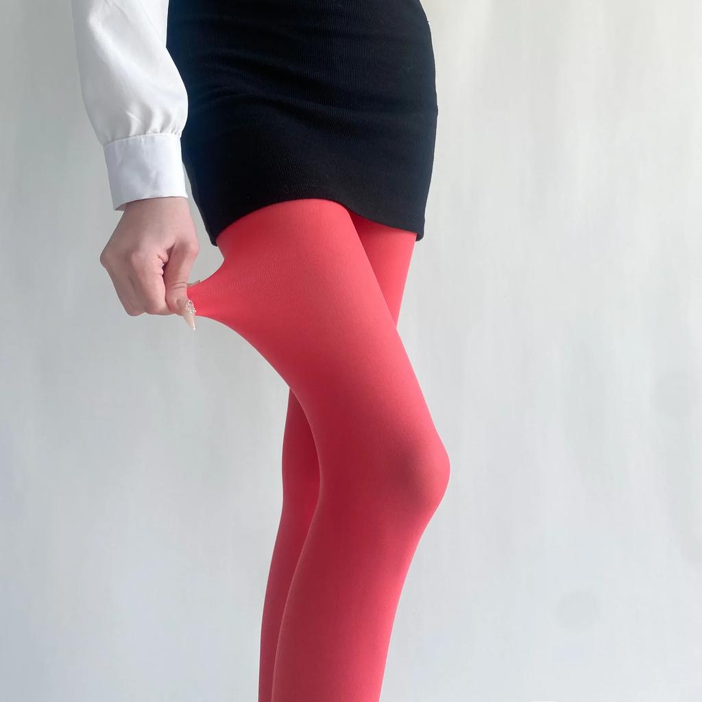 Candy Colors Women Tights Y2K Girls Velvet Thigh High Stockings Pantyhose Women Sexy Lingerie Hosiery Body Stockings Leggings