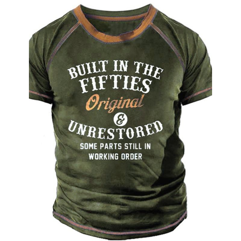 Summer Men's Short Sleeved 3D Digital Printed T-shirt with Street Trendy Patterns