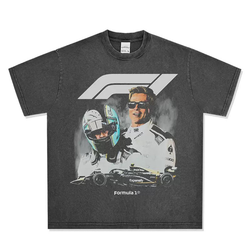 Brad Pitt Oversized Washed T-Shirt
