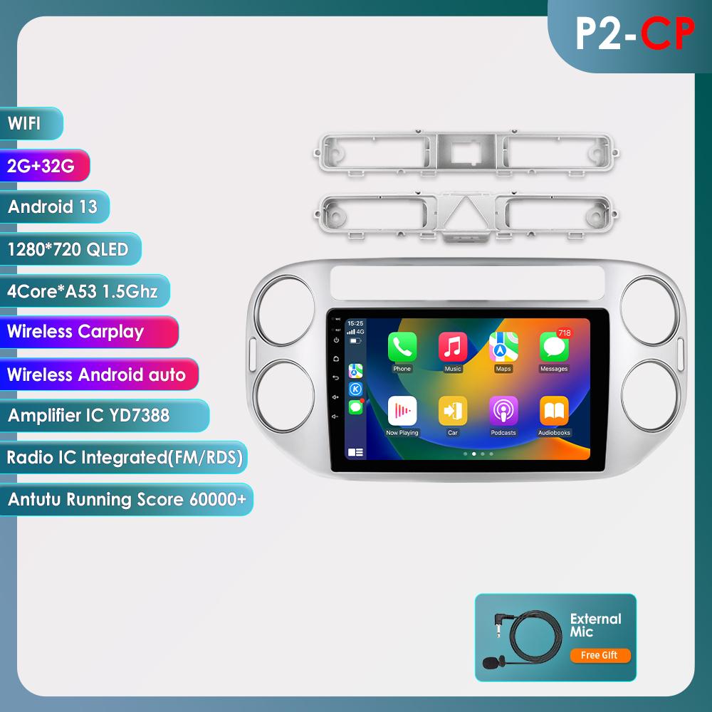 Hizpo DSP 9 cali 2din Android Autoradio GPS dla VW Volkswagen Tiguan 1 NF 2006 2008 - 2016 Radio samochodowe multimedialny odtwarzacz wideo inteligentny ekran