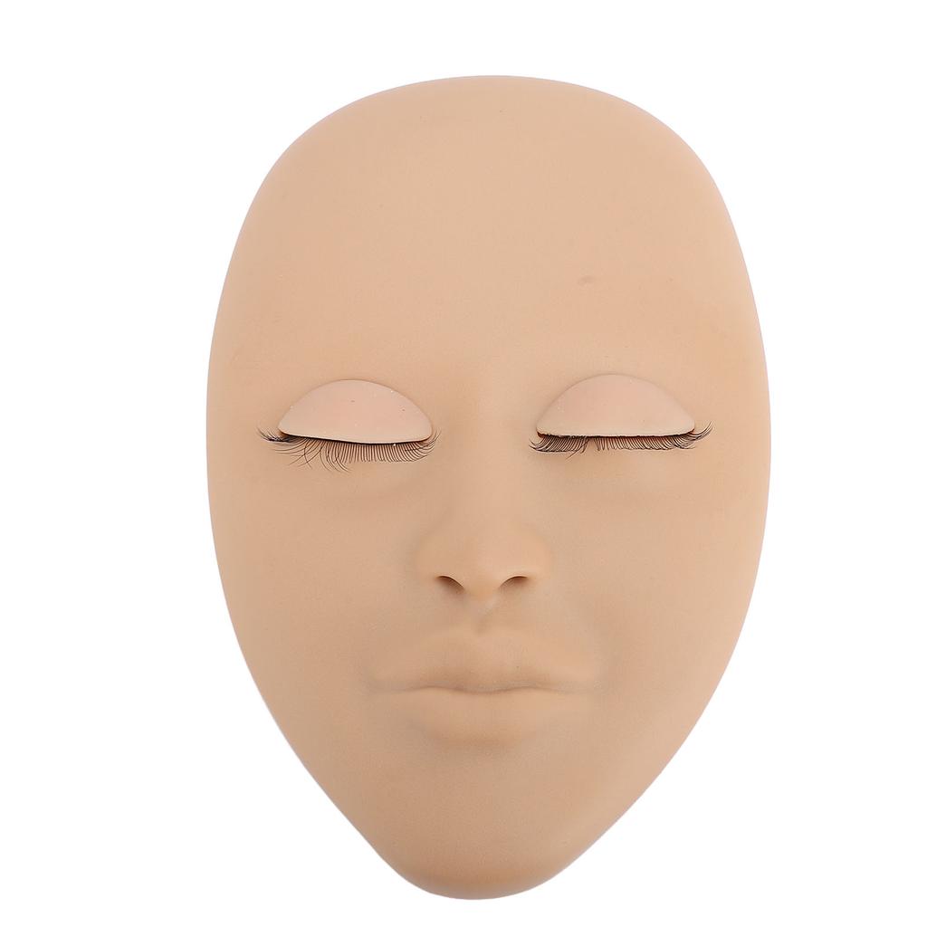 Lash Mannequin Head Silicone Removable Eyelid Multifunctional Eyelash Extension Mannequin Head for Makeup Practice