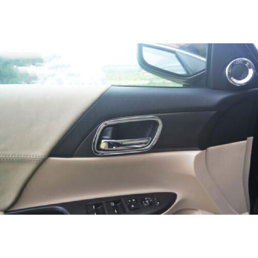 4PCS Chrome Interior Door Handle Cover Trim Fit For Honda Accord 9th 2014-2017