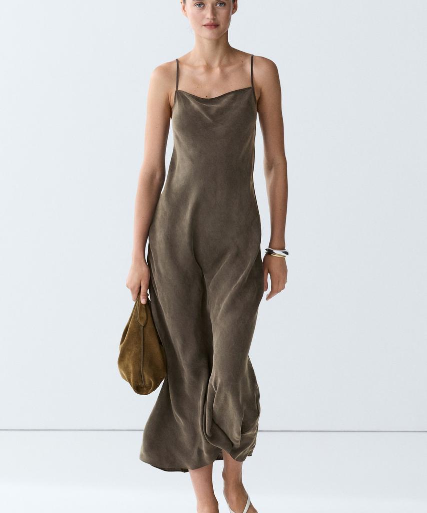 Masimodutti Fluid Lingerie Strap Dress