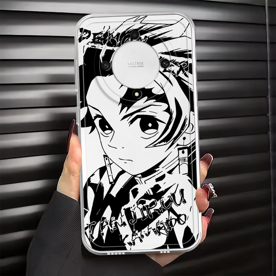 D-Demon S-Slayer Anime Case for Honor X8b X9b X9a 90 Lite X8a X8 X7b Soft Phone Cover