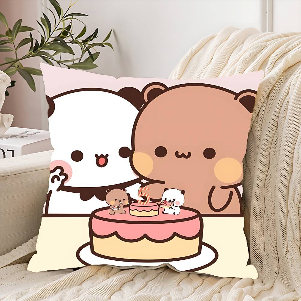 

Bubu Dudu Pillow Case Throw Pillow Cover Nordic Vintage Style Cushion Covers Home Living Room Sofa Couch Seat Decor 16x16Inch