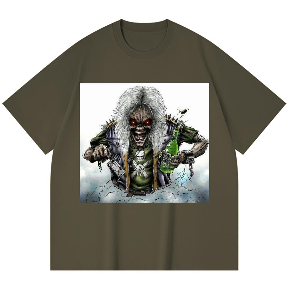 230 Gsm 100% Cotton Heavy Metal T-Shirt  Rock Band Popular Music Print Unisex Heavy Cotton T Shirt