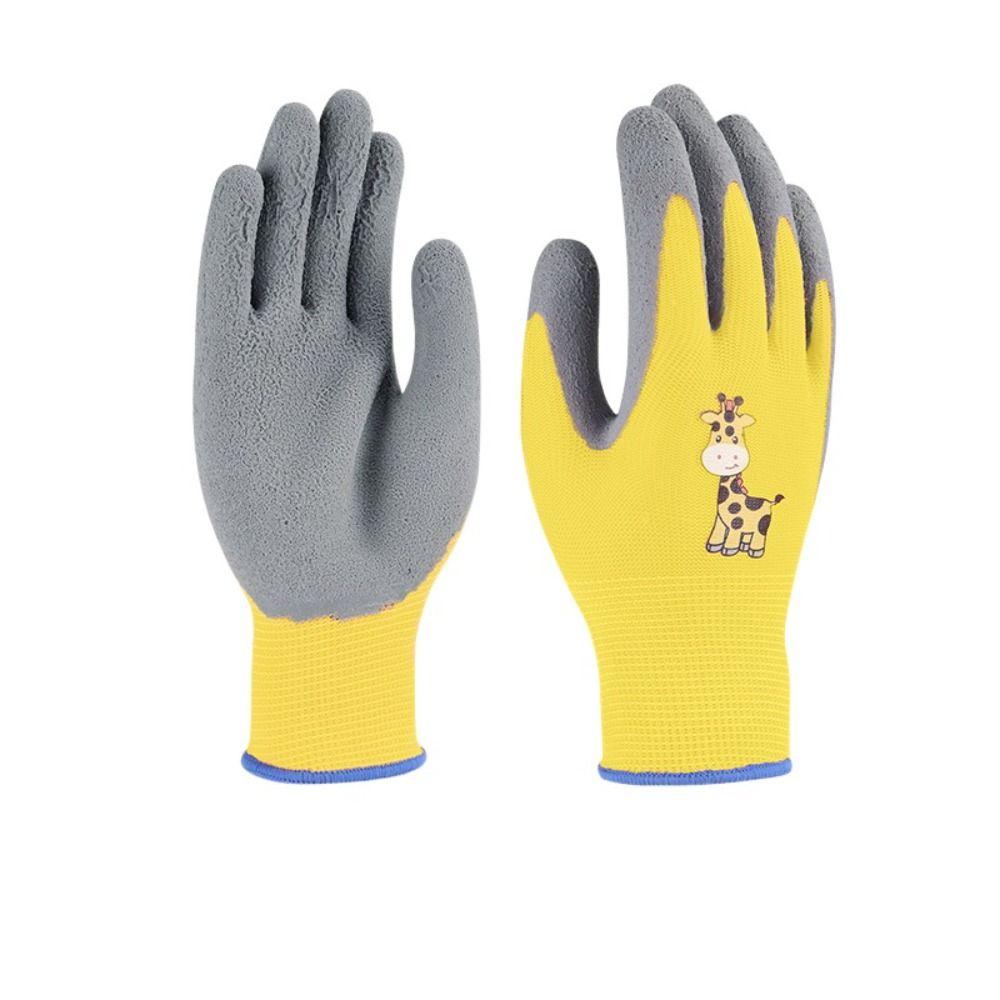 Polyester Garden Work Gloves Waterproof Yard Work Gloves Kid Gardening Gloves  Children