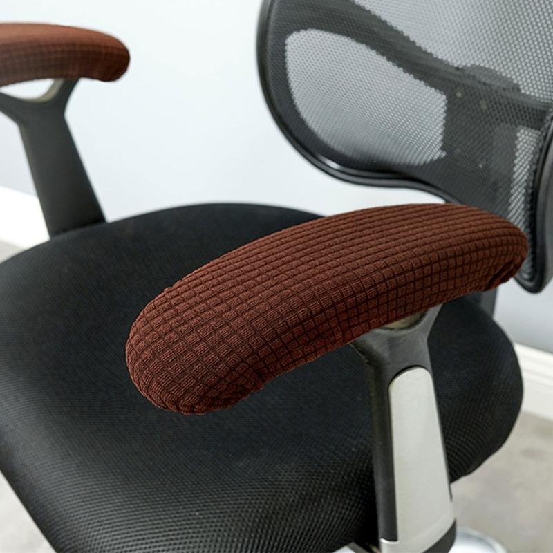 2er-Pack Armlehnen-Schutzbezüge mit Gummiband zur sicheren Befestigung an verschiedenen Bürostühlen, bietet A0KF