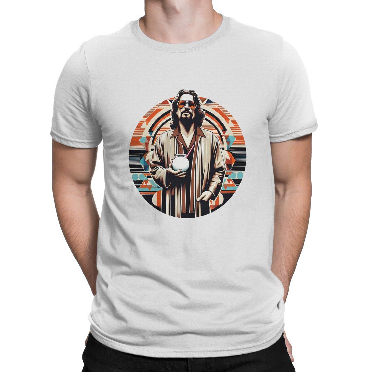 

The Big Lebowski Movie The Dude Abides Essential Tshirt Graphic Men Vintage Grunge Summer Polyester Clothing Harajuku T Shirt S