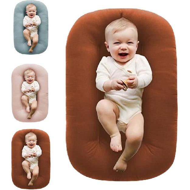 Baby Lounger,Baby Lounger Pillow,Baby Lounger Nest Cover for 0-12 Month (Mist Blue)