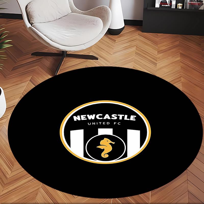 Newcastle Unite (14) Στρογγυλό Χαλί Γραφείου Διακοσμητικό Χαλί Δαπέδου για Γραφείο Υπνοδωμάτιο Σαλόνι και Χώρο Σπιτιού