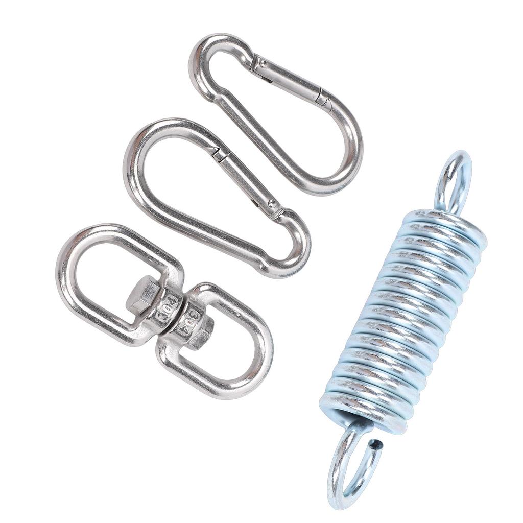 Hammock Hanging Kit Heavy Duty Spring 360 Degree Rotating Hook Buckles for Porch Swing Garden Chair 550lbs Load Capacity