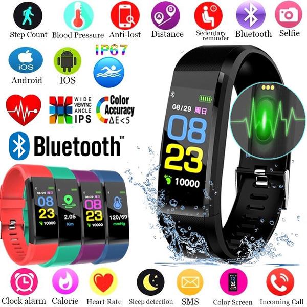 115 Plus Водонепроницаемый Смарт-Браслет Bluetooth Шагомер Монитор ...