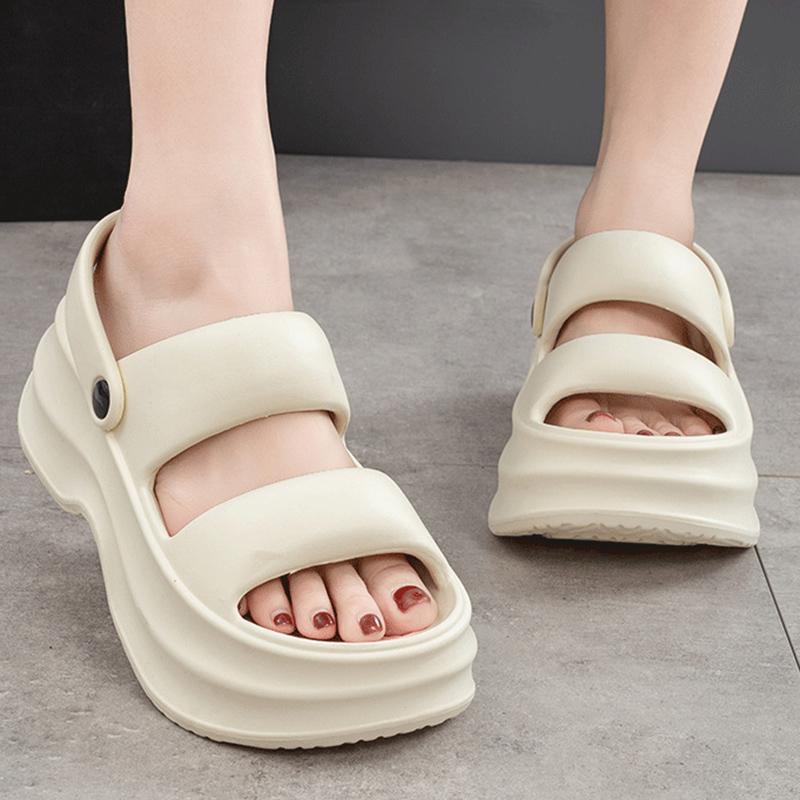 Chunky Platform Sandals for Women Summer Thick Bottom Non Slip Beach Slippers Woman Fashion Mix Color Eva Wedge Sandalias Muejr