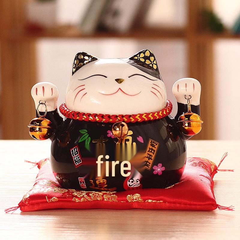 Large Ceramic Lucky Cat Ornament: Creative Piggy Bank & Home Decoration Gift