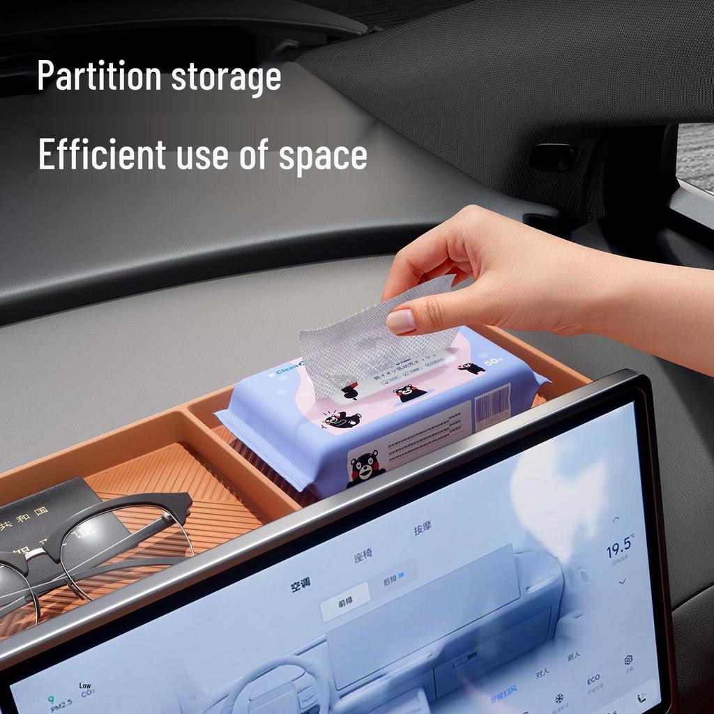 Silicone Rear Screen Storage Box for Ideal i6/i8 - Multifunctional Organizer and Interior Accessory