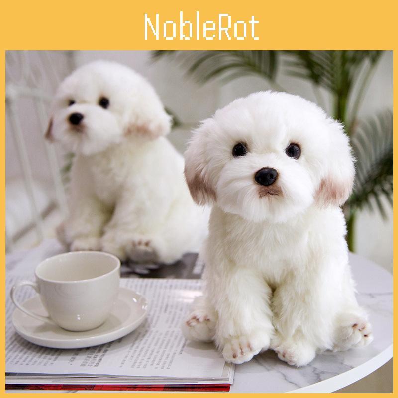 Maltese Plush Dog Toy Animal Stuffed Doll Home Bedroom Decoration Gift Kids