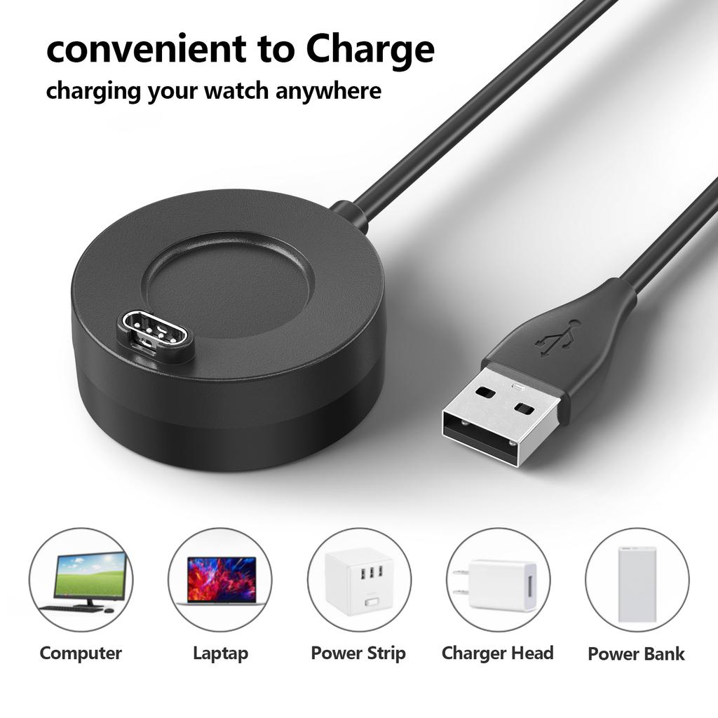 Charger Dock for Garmin Instinct Vivoactive3/4 Fenix 5/6/7 Venu 2/2S Forerunner 945/245 USB Charging Cable Stand Station