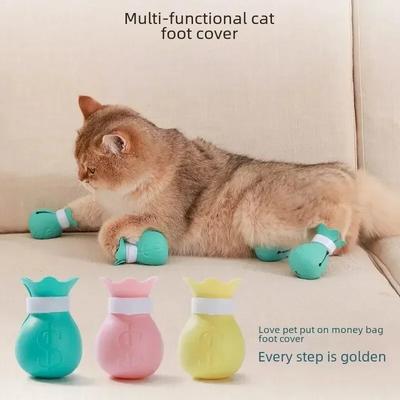Cubierta para Uñas de Gato Cubierta para Garras de Gato Herramienta Antiarañazos Cubierta para Patas de Gato Zapatos para Patas Baño de Mascotas para Prevenir Arañazos y Lesiones Zapatos para Gatos