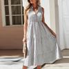 Women's Summer New Sleeveless Striped V-neck Waistcoat Dress