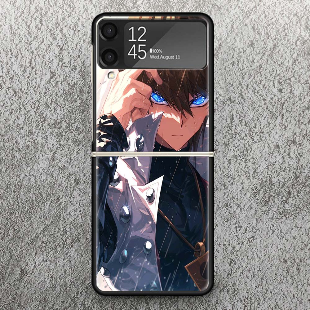 Game Yu-Gi-Oh Print Case For Samsung Galaxy Z Flip 3 4 5 6 7 5G Phone Shell Flip7 Flip6 Flip5 Flip4 Flip3 Pattern Cover Galaxy Z