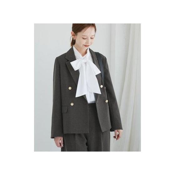 ROPE  PICNIC Lady Handsome Series Wool-like Gold Button Jacket (Semi-Lined)/Suitable for Setup and Commuting (Black (02)