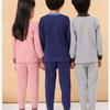 Autumn Winter Thermal Underwear Suit Girls Clothing Sets Boys Pajama Sets Baby No Trace Warm Sleepwear Solid Color Child Clothes