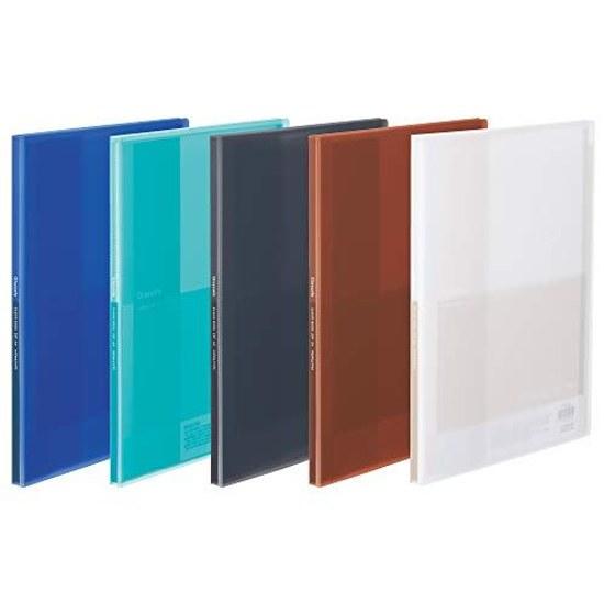 Kokuyo File Clear Book Grassel Fixed Type 5-Pack A4 20 Sheets Cool Colors 99K-LA-GL20X5-2
