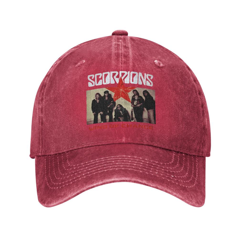 Wind Of Change Scorpions Rock Band Baseball Cap Sun Outdoor Gym Adjustable Washed Hip Hop Hats Couple Women Funny Snapback Cap