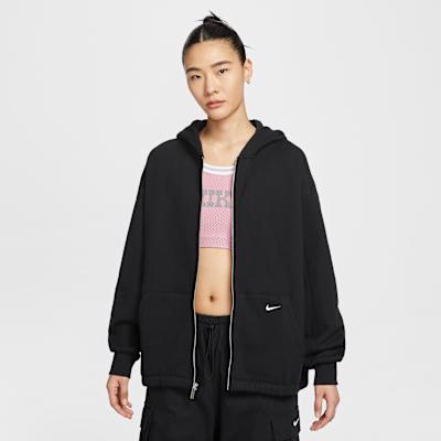 Куртки Nike Женские Черные С Капюшоном Умеренные Другие L