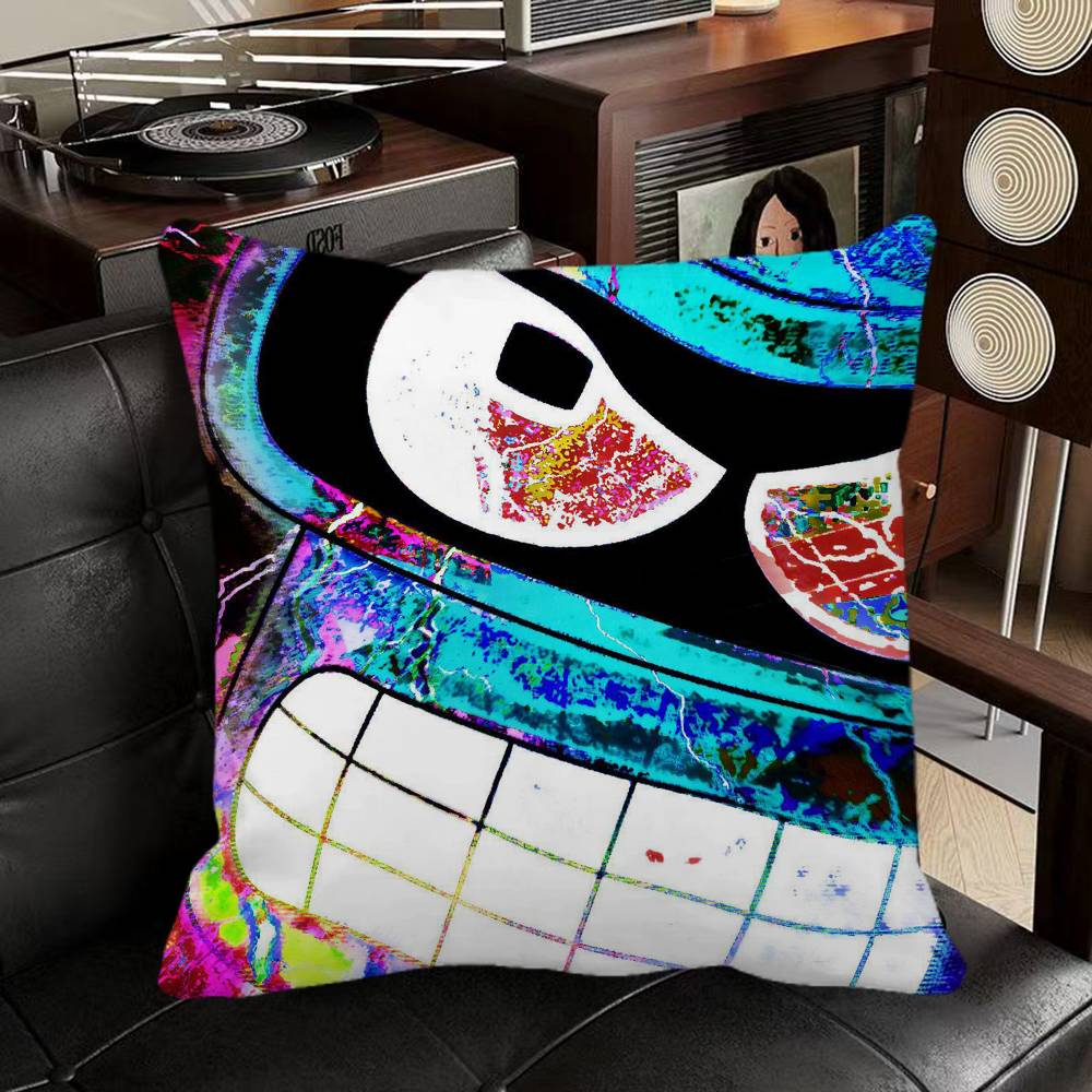 Аниме Футурама Наволочка Квадратная Подушка Спальня Диван Отдых Комфорт Подушка Автомобиль Домашний Декор 16x16Inch