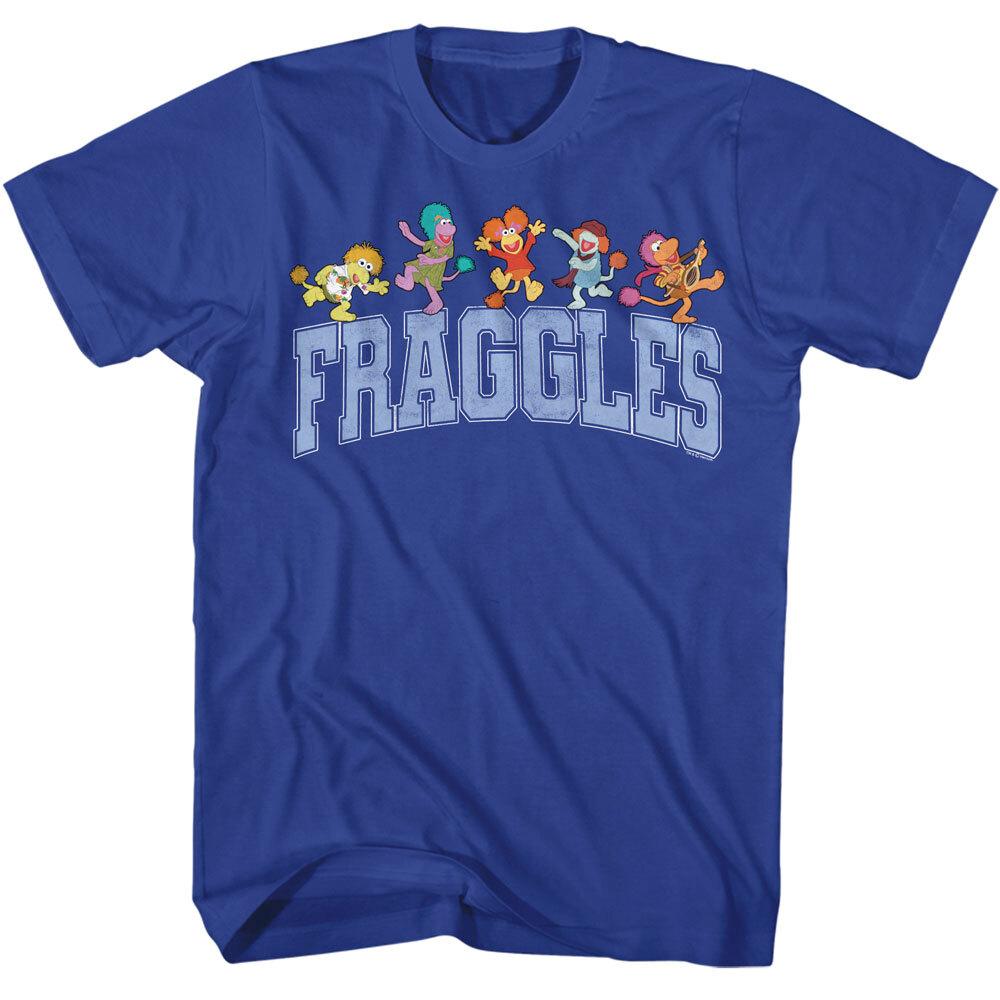 Fraggle Rock Jim Henson Collegiate Logo With Characters Men T Shirt L