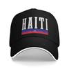 Haiti Flag Casual Baseball Cap  Outdoor Sports Trucker Hat Summer Sun UnisexTeens Stylish Baseball Caps