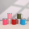 12oz Stainless Steel Vacuum Insulated Tumbler with Transparent Lid and Handle