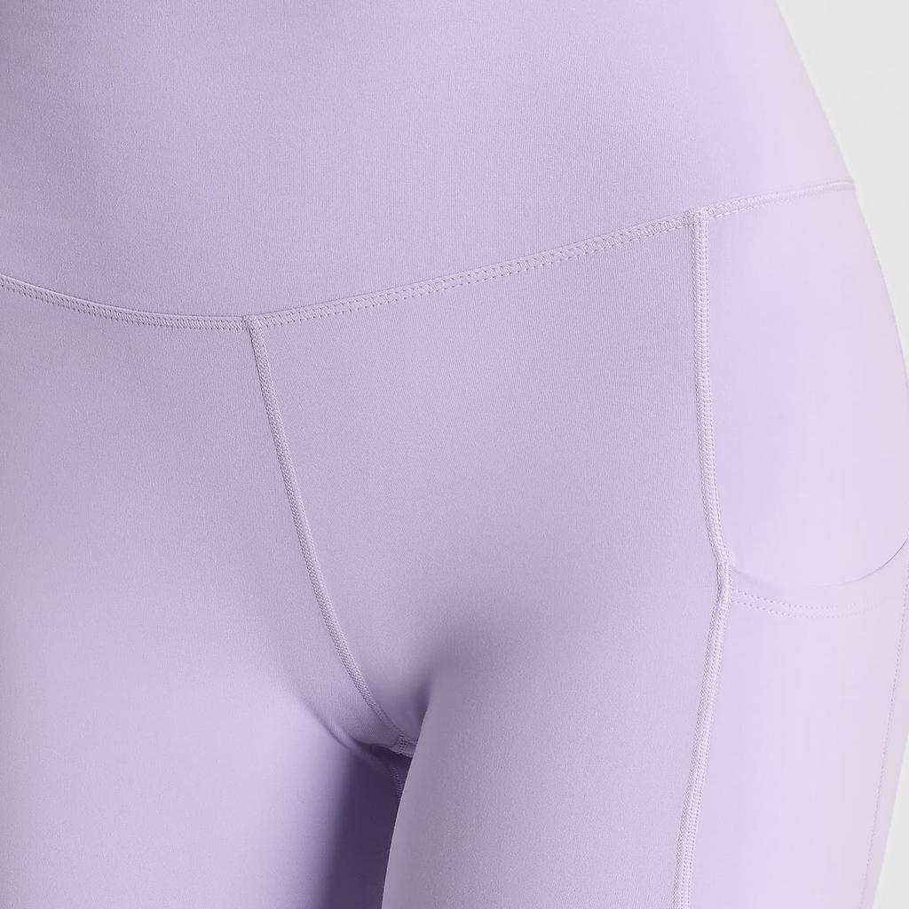 Nike One Solid Logo High-Waisted Leggings With Pockets Women Leggings Lilac FN3242-512