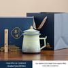 Palace Museum Ceramic Tea Mug with Lid: Elegant Business Souvenir Gift Box