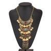 Retro Coin Necklace With Long Chain And Geometric Design For Spring Fashion