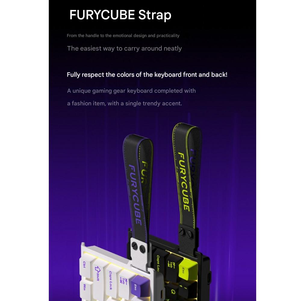 FURYCUBE M68HE 8k Szybki Wyzwalacz Magnetyczna Oś Klawiatura Gamingowa ACE 68 Mechaniczna Wooting e-sport