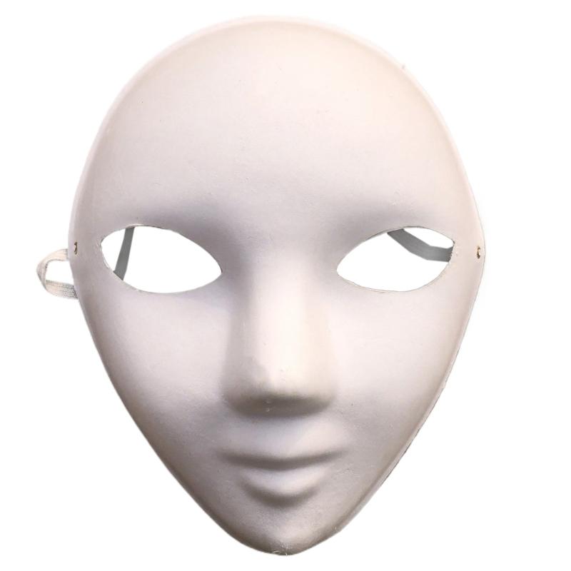 

Порожня маска своїми руками, маска на все обличчя, біла маска для розфарбовування, проста маска для декору вечірки