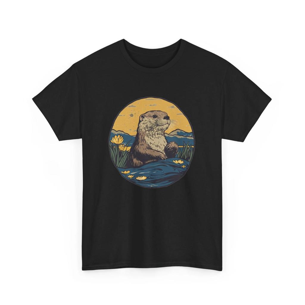 Otter Wildflower T-Shirt - Boho Flower Tee for Free-Spirited Nature Fans