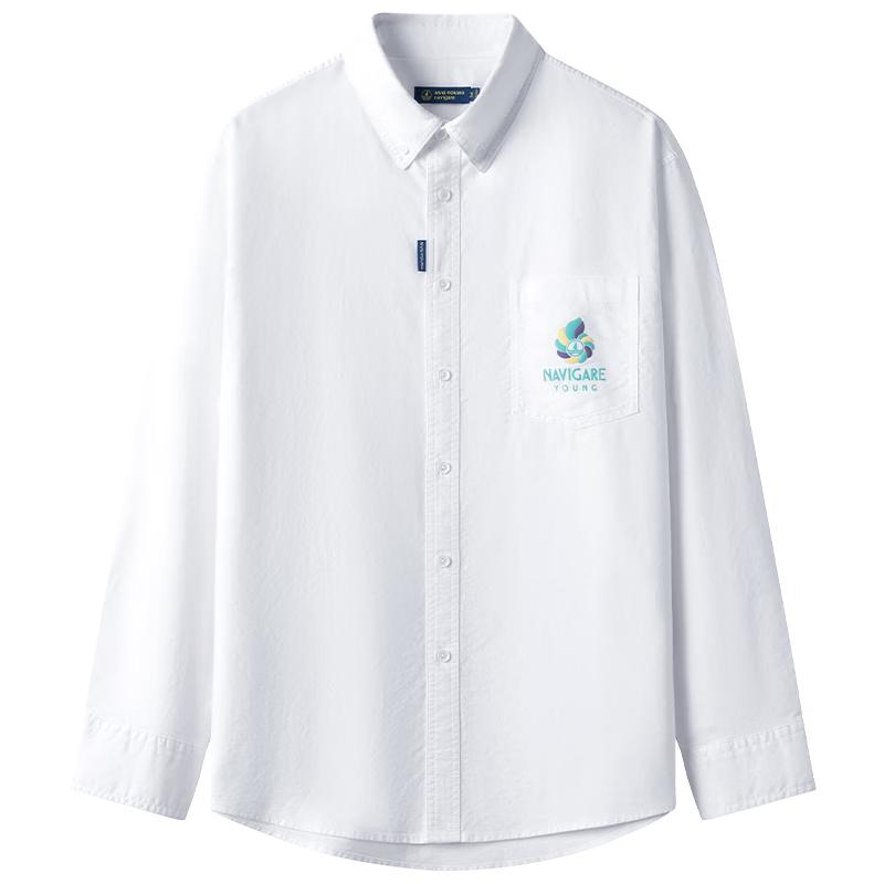 NVG·YOUNG Men's Loose Fit Cotton Long-Sleeve Shirt