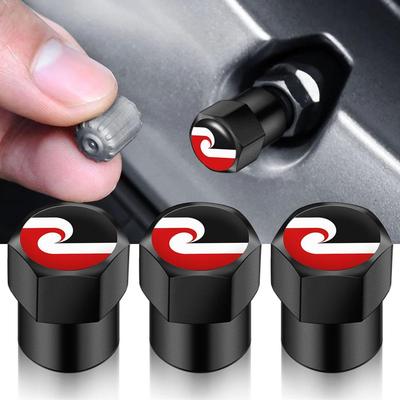 For New Zealand Maori Flag Shape Car Wheel Tire Air Valve Caps Stem Car Stickers For Cars Motor Auto Universal Accessories Gift for Men Woman