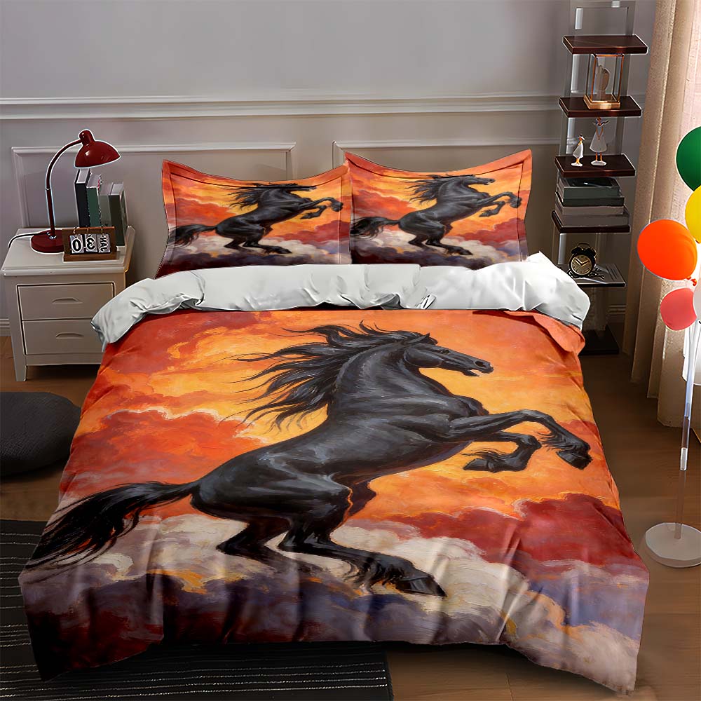 

Dynamic, fiery, majestic. Bedding Duvet cover sets Duvet covers Pillowcases gifts (1 * Duvet Cover 2 * Pillowcases, without duvet insert) 135x200cm