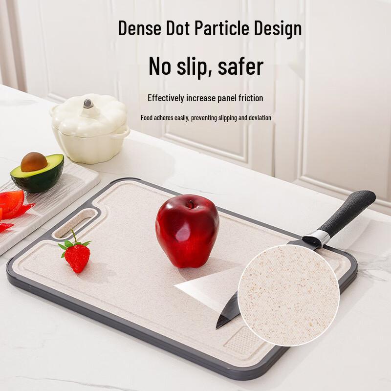 Abdo Titanium & Wheat Fiber Double-Sided Cutting Board with Grinding Station